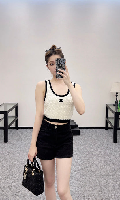 C*♥2025 new products Short knitted vest