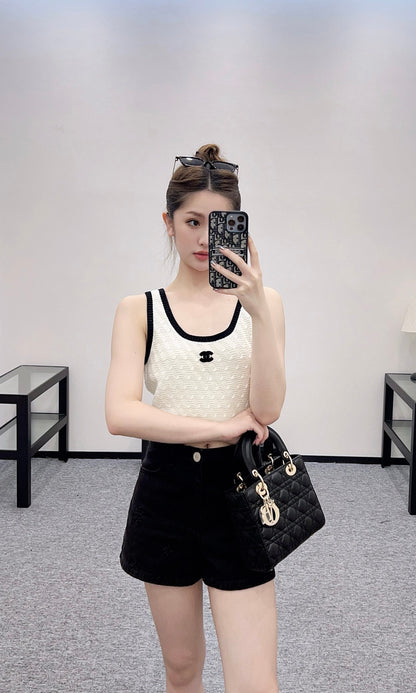 C*♥2025 new products Short knitted vest