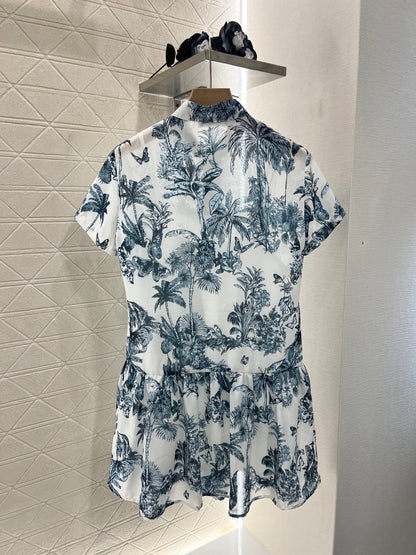 D*♥2025 new products Short-sleeved printed dress