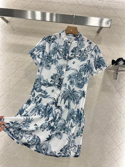 D*♥2025 new products Short-sleeved printed dress