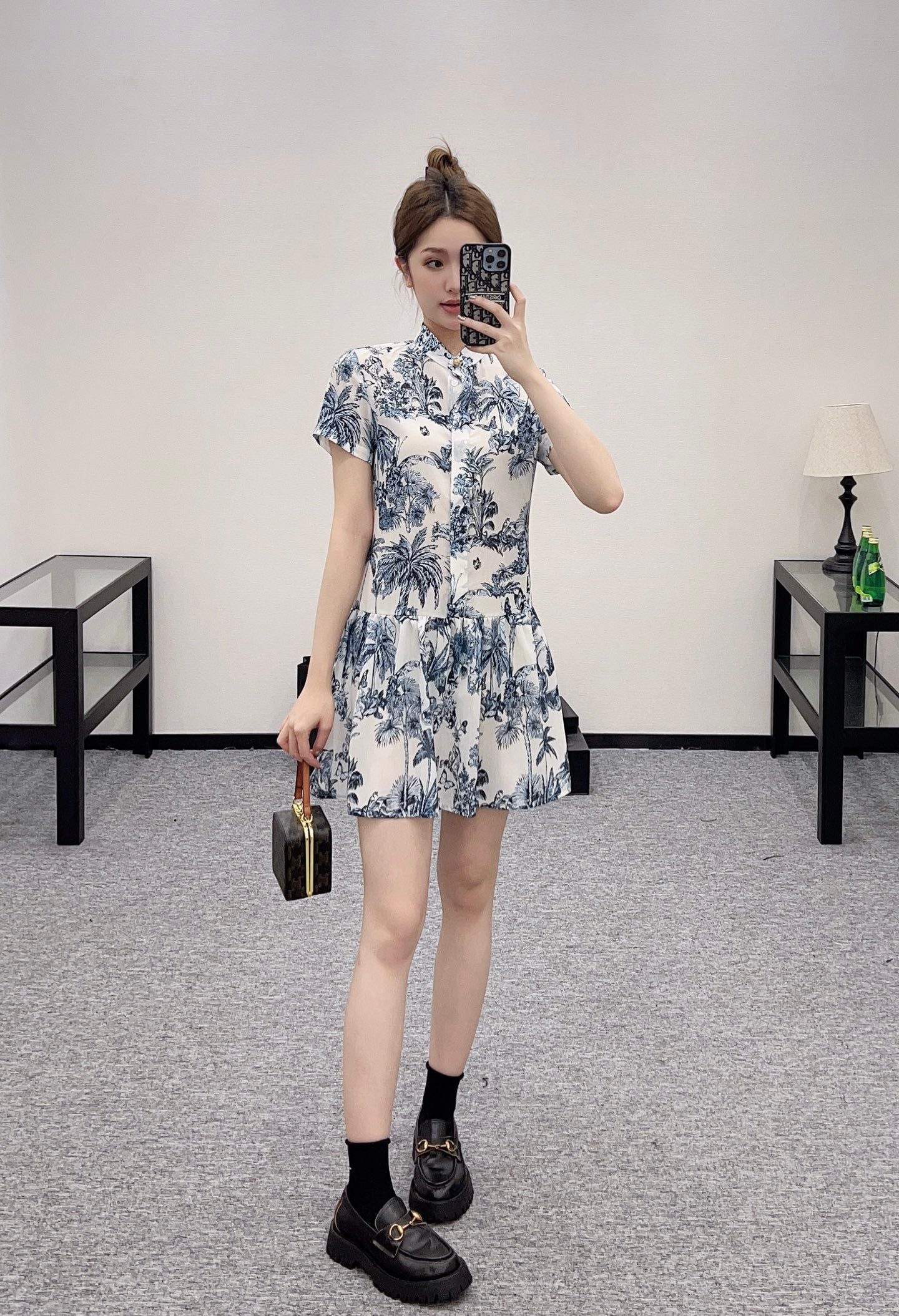 D*♥2025 new products Short-sleeved printed dress