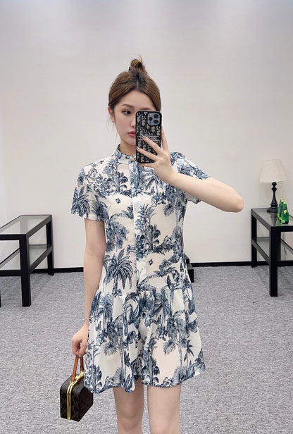 D*♥2025 new products Short-sleeved printed dress