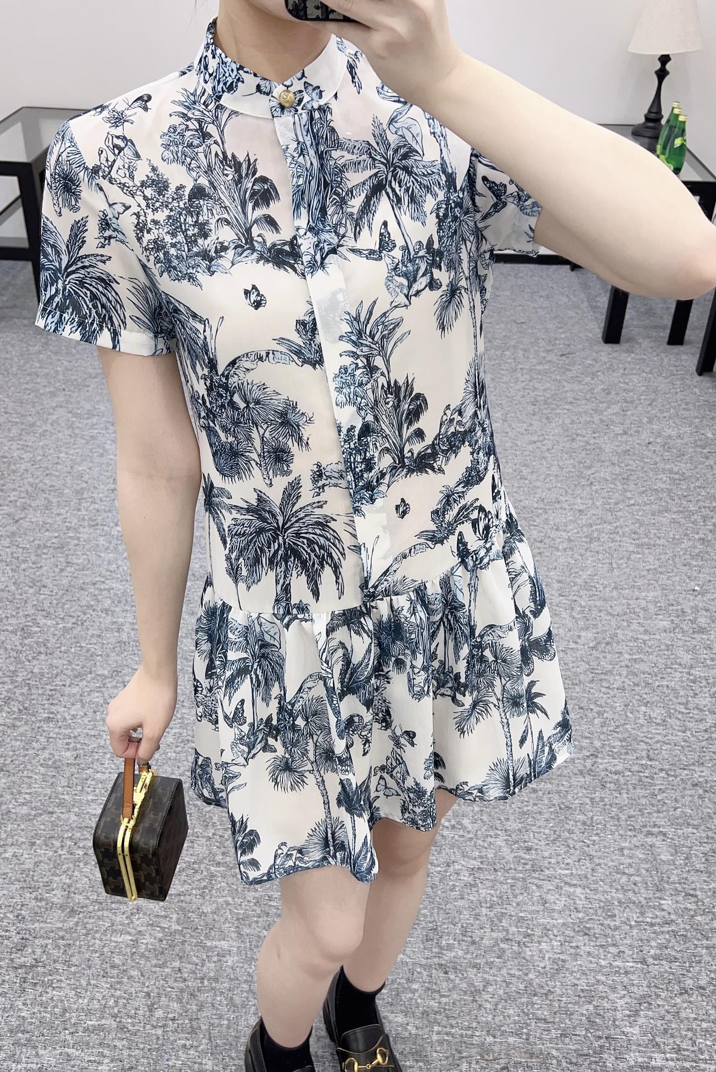 D*♥2025 new products Short-sleeved printed dress