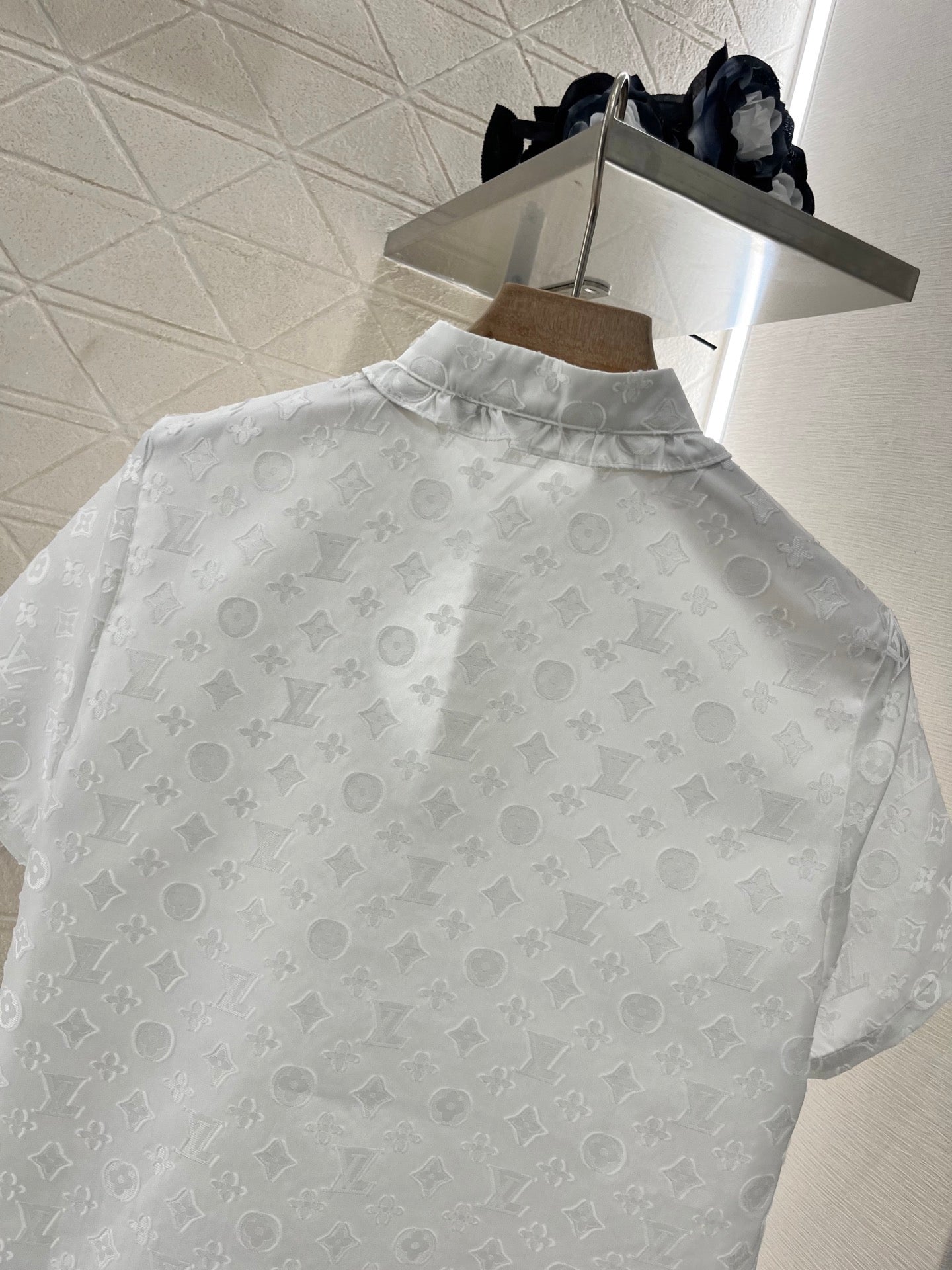 L*♥2025 new products Jacquard short-sleeved top