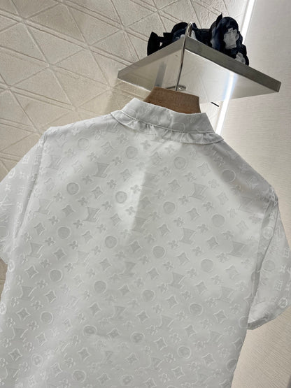 L*♥2025 new products Jacquard short-sleeved top