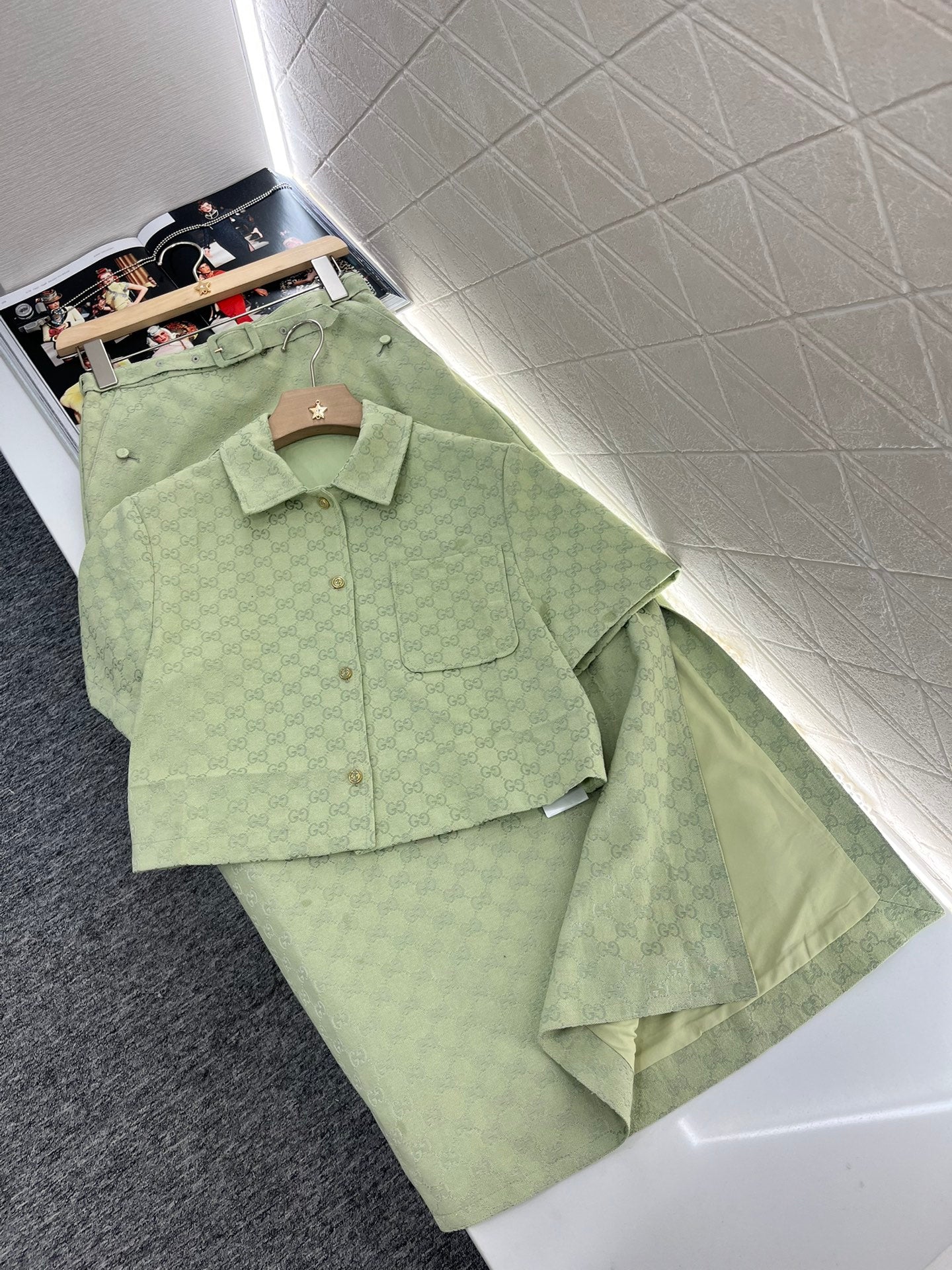 G*♥2025 new products are on sale Jacquard shirt jacket and skirt suit