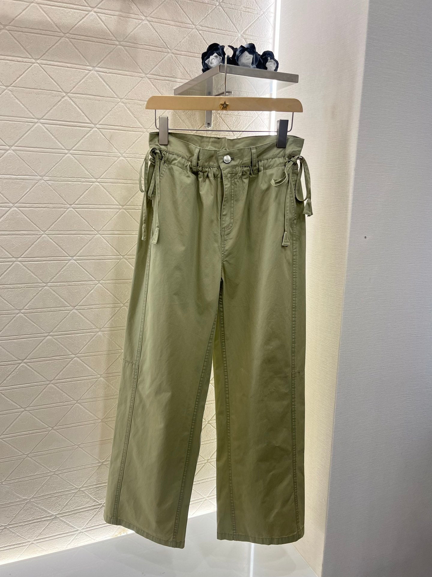 G*♥2025 new products Denim drawstring lace trousers