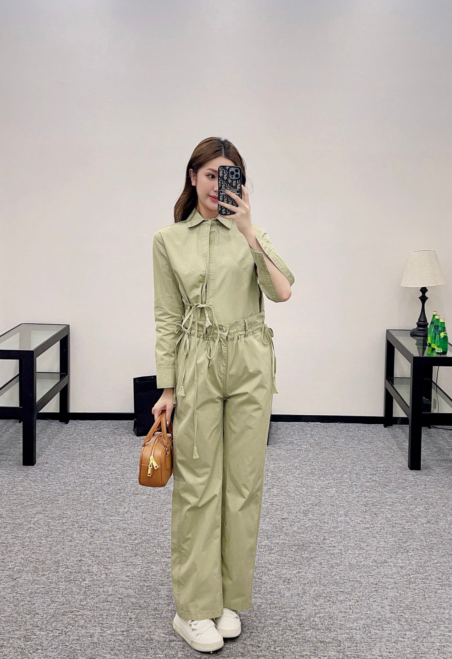 G*♥2025 new products Denim drawstring lace trousers