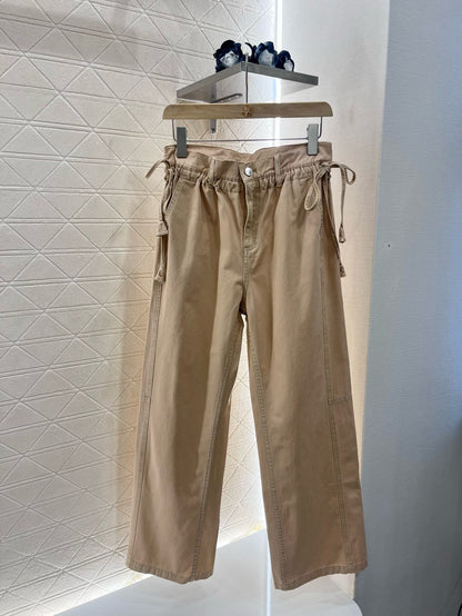 G*♥2025 new products Denim drawstring lace trousers