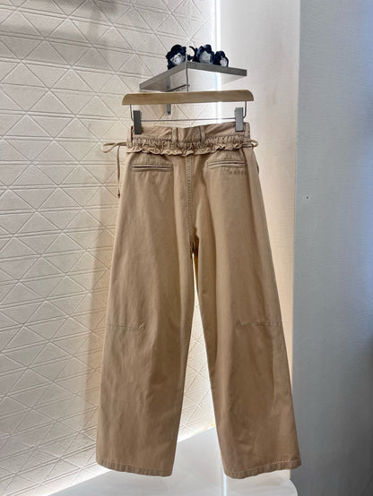G*♥2025 new products Denim drawstring lace trousers