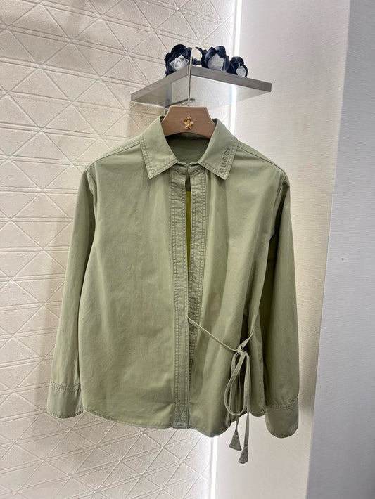 G*♥2025 new products Denim lace-up shirt