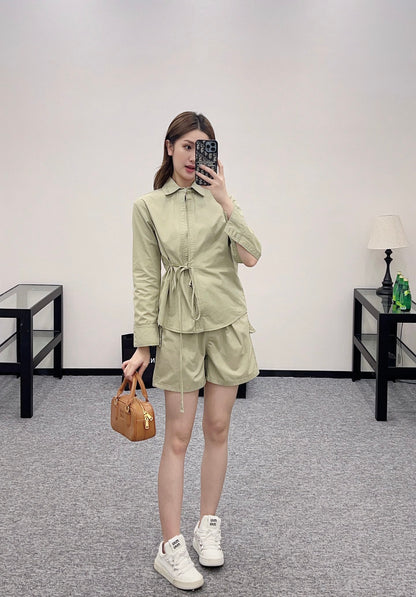 G*♥2025 new products Denim lace-up shirt
