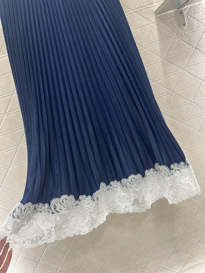 E*♥2025 new products are on sale Tencel lace pleated skirt