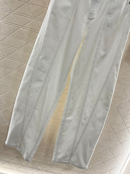 ♥2025 new products Belt scimitar denim trousers