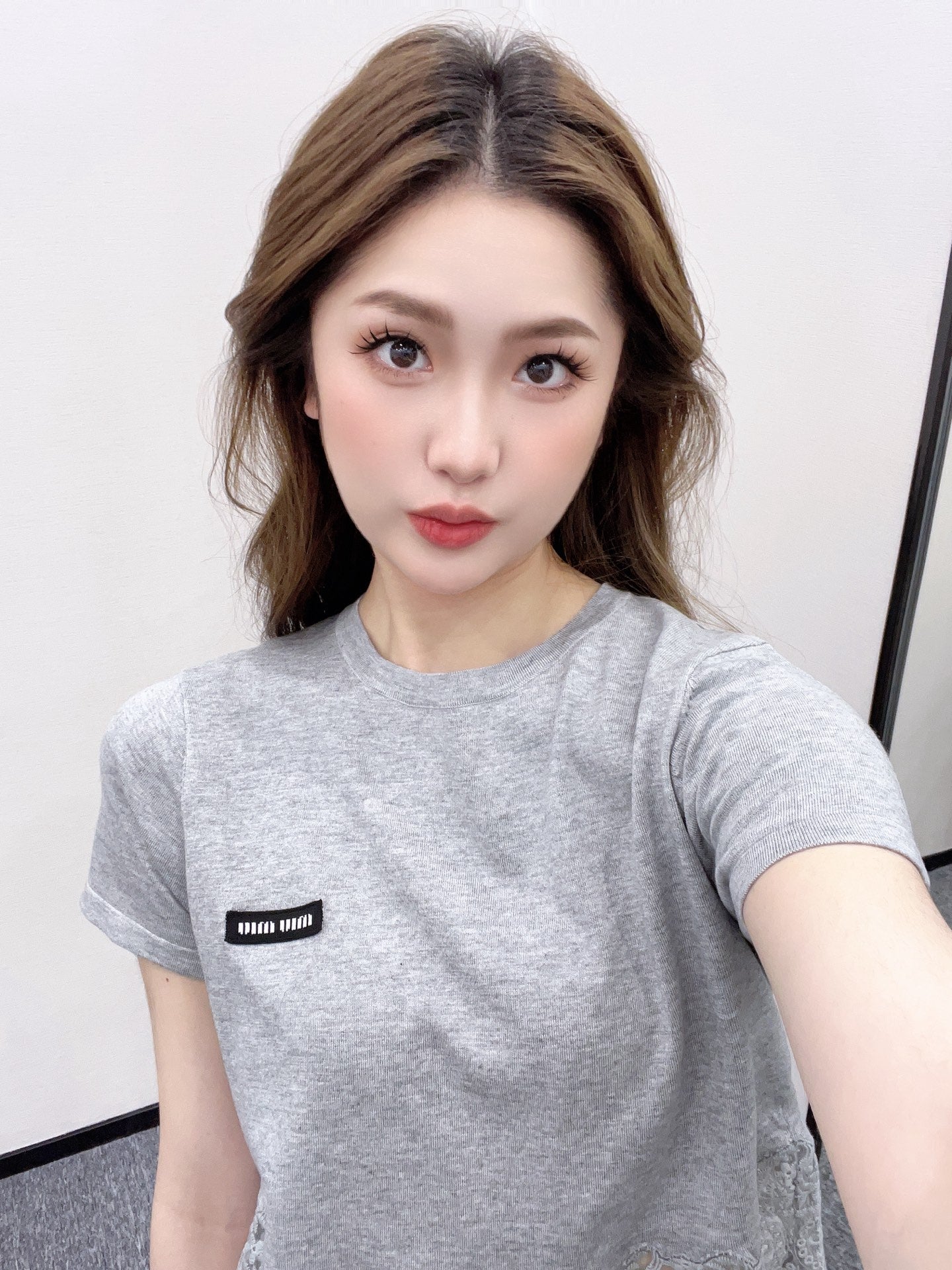 Mi*mi*♥2025 new products are on sale Silk wool lace patchwork knitted top