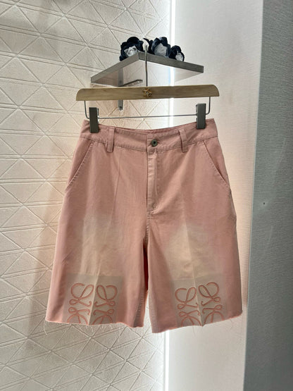L*♥2025 new products are on sale Denim gradient shirt and shorts set