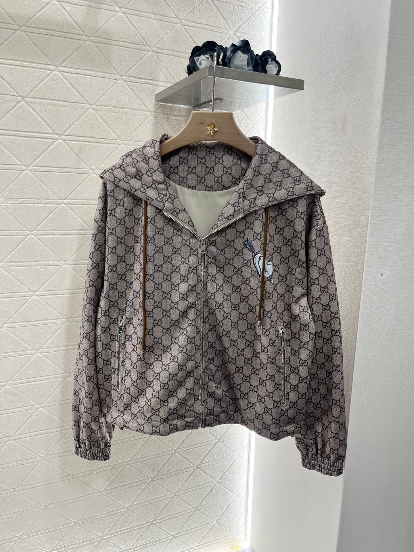 G*♥2025 new products are on sale Hooded printed jacket and shorts set