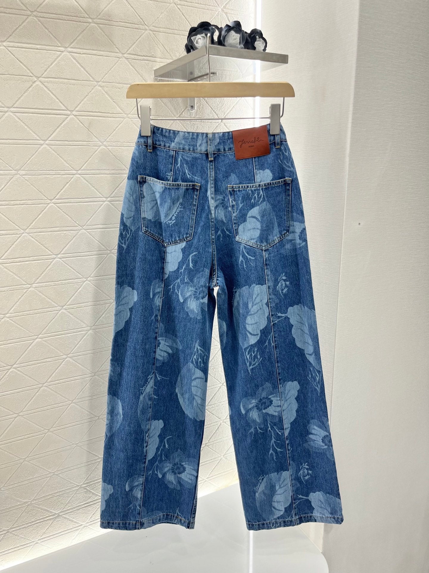 F*♥2025 new products are on sale Denim laser straight pants
