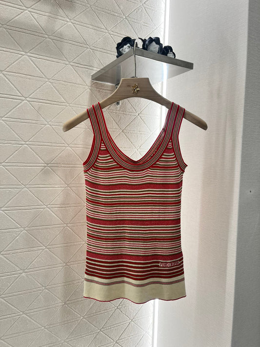 F*♥2025 new products Striped knitted vest