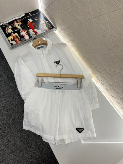 P*♥ 2025 new products Hidden hood jacket and shorts set