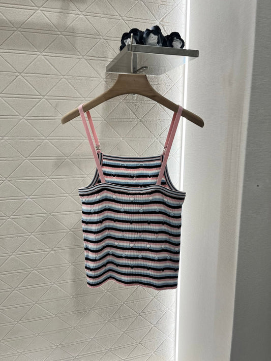 C*♥2025 new products Knitted striped camisole