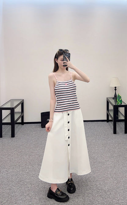 C*♥2025 new products Knitted striped camisole