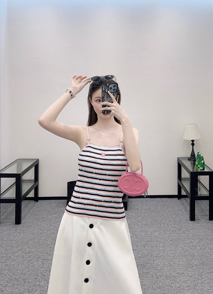 C*♥2025 new products Knitted striped camisole