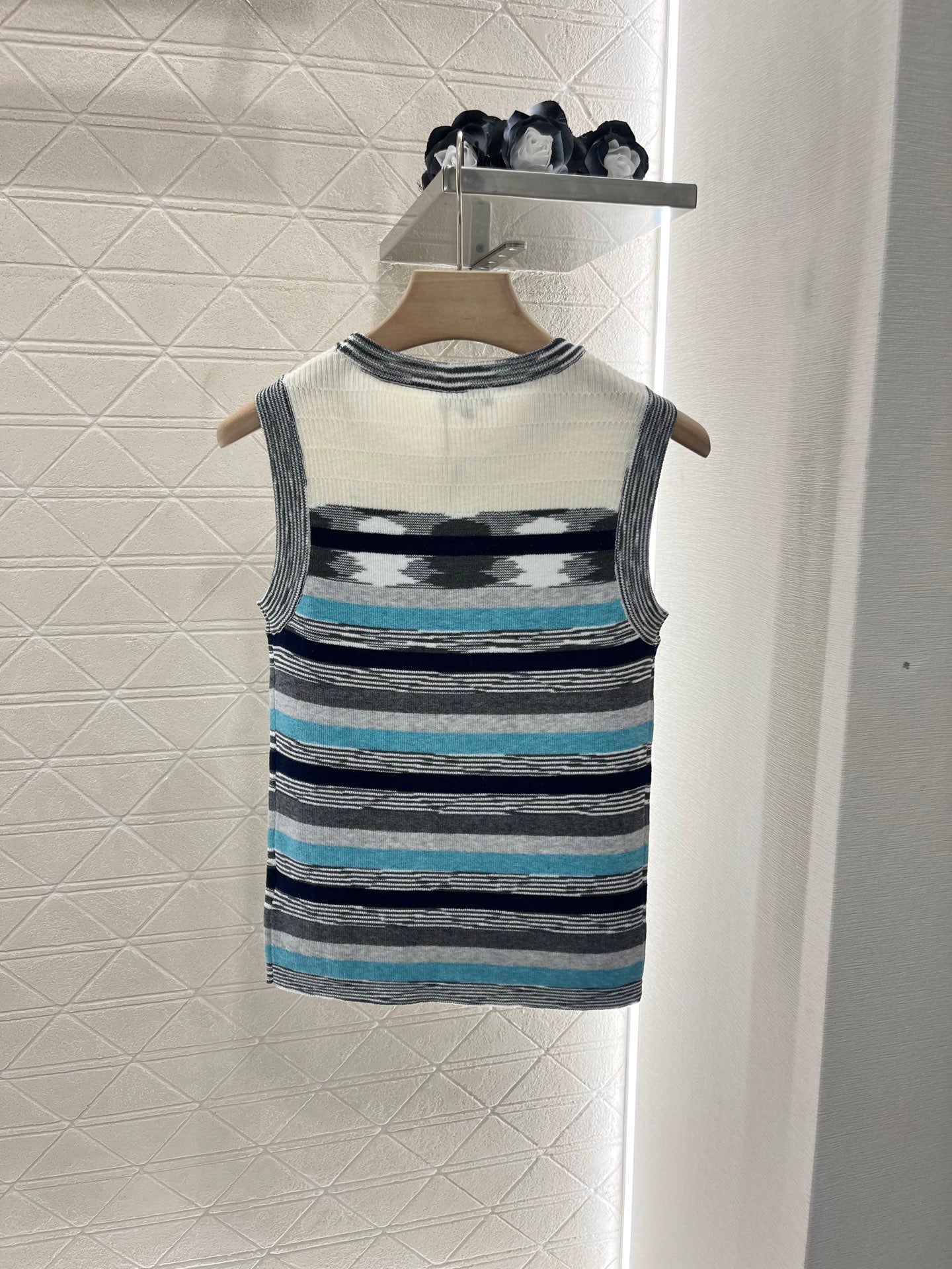 C*♥2025 new products Striped knitted vest