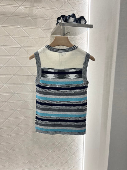 C*♥2025 new products Striped knitted vest