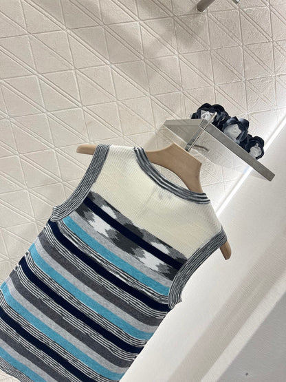 C*♥2025 new products Striped knitted vest