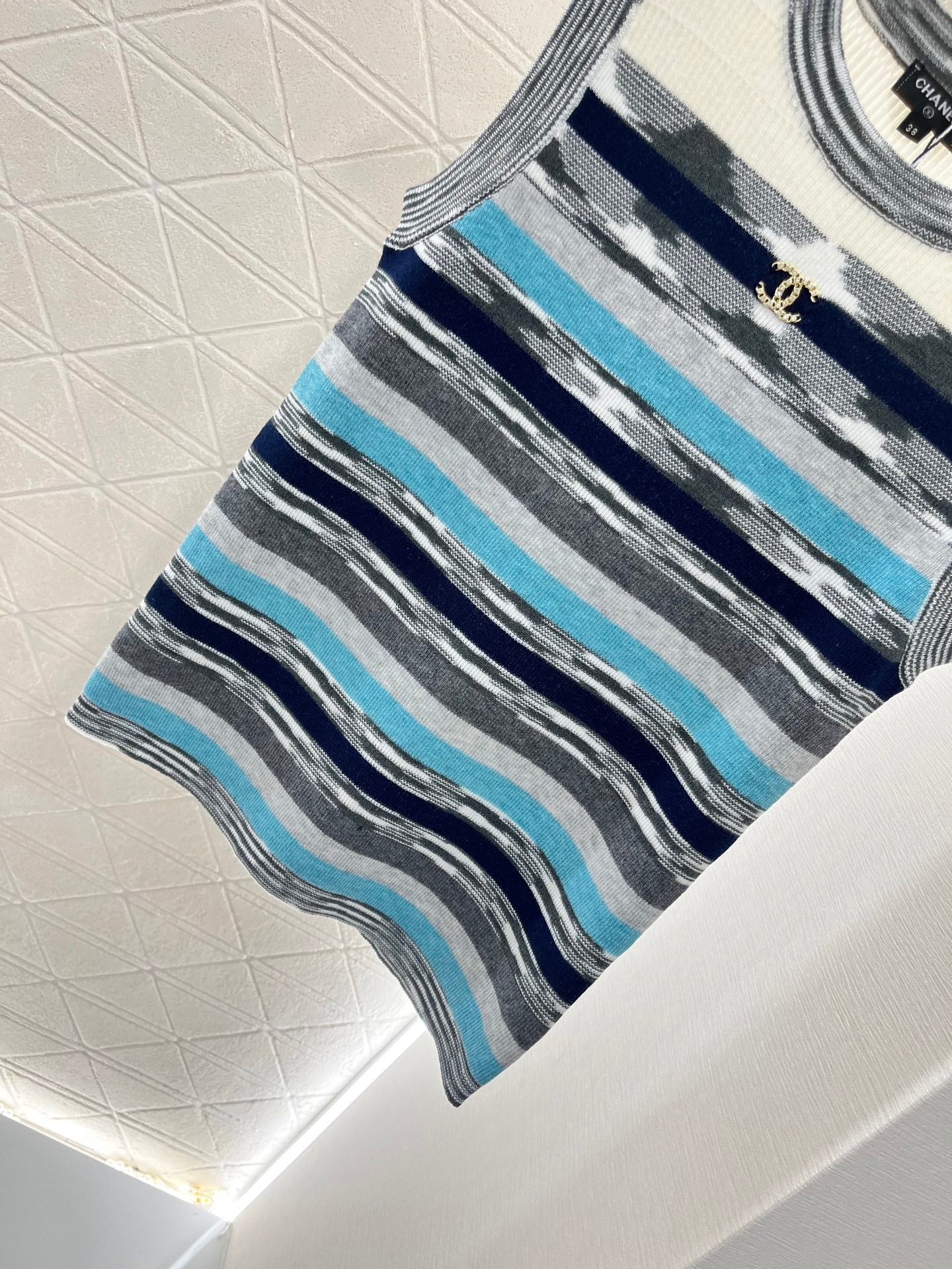 C*♥2025 new products Striped knitted vest