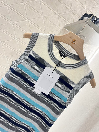 C*♥2025 new products Striped knitted vest