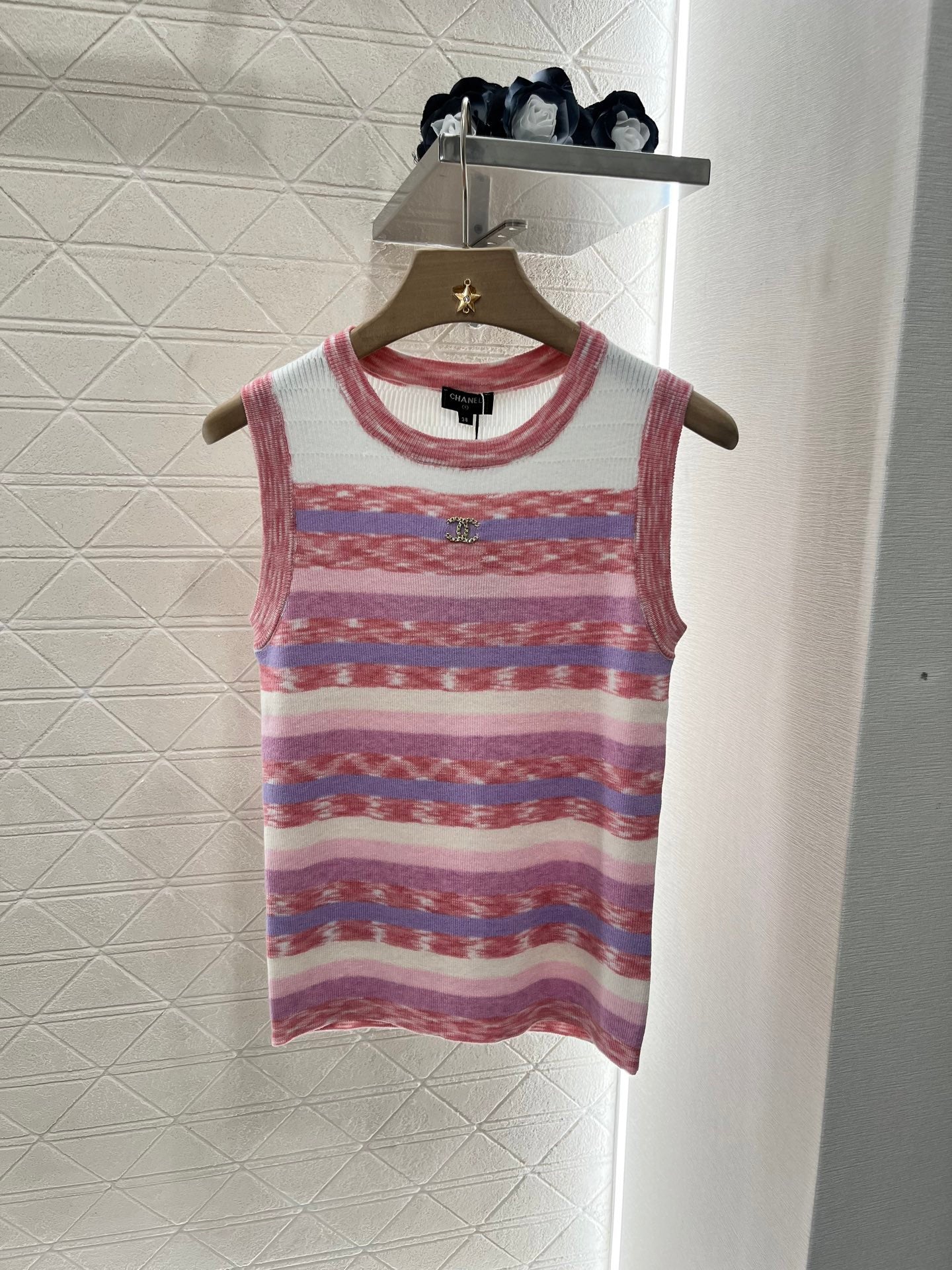 C*♥2025 new products Striped knitted vest