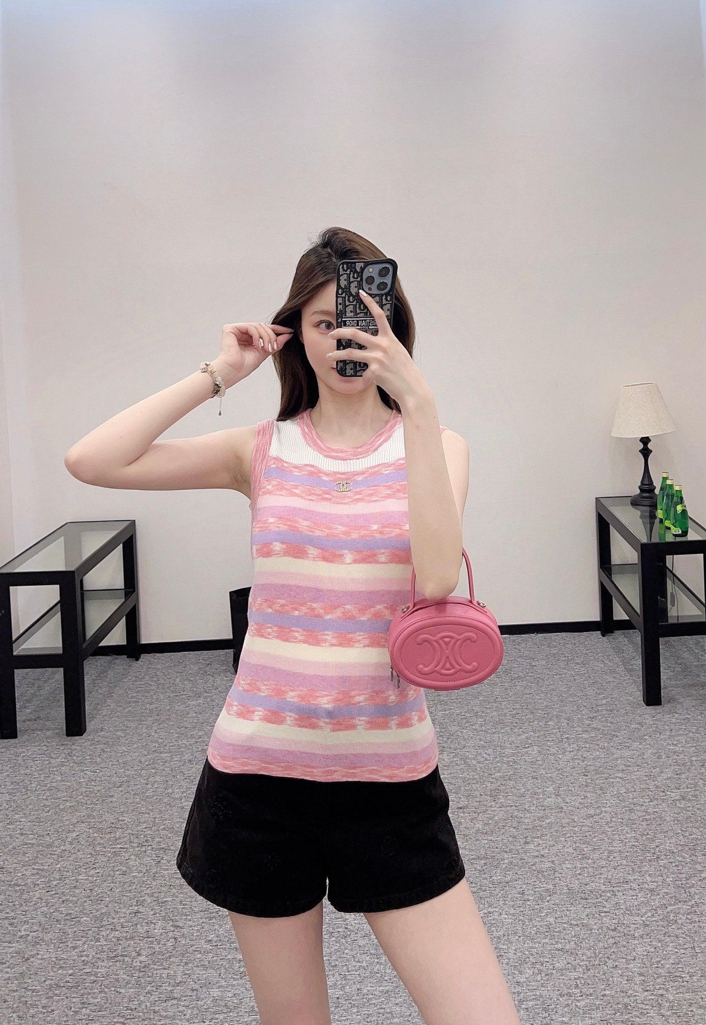 C*♥2025 new products Striped knitted vest