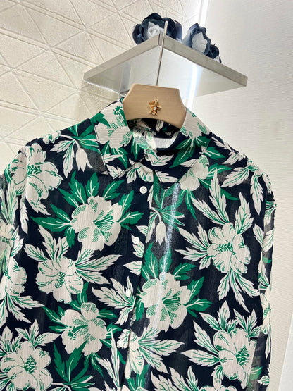 L*♥2025 new products are on sale Reactive printed floral shirt