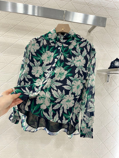 L*♥2025 new products are on sale Reactive printed floral shirt
