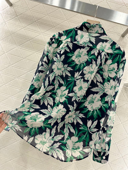 L*♥2025 new products are on sale Reactive printed floral shirt