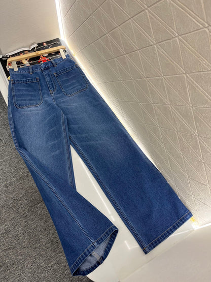 D*♥2025 new products High waist straight jeans