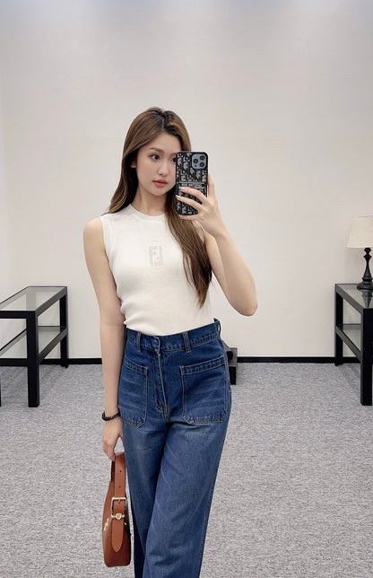 D*♥2025 new products High waist straight jeans