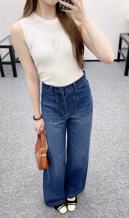 D*♥2025 new products High waist straight jeans