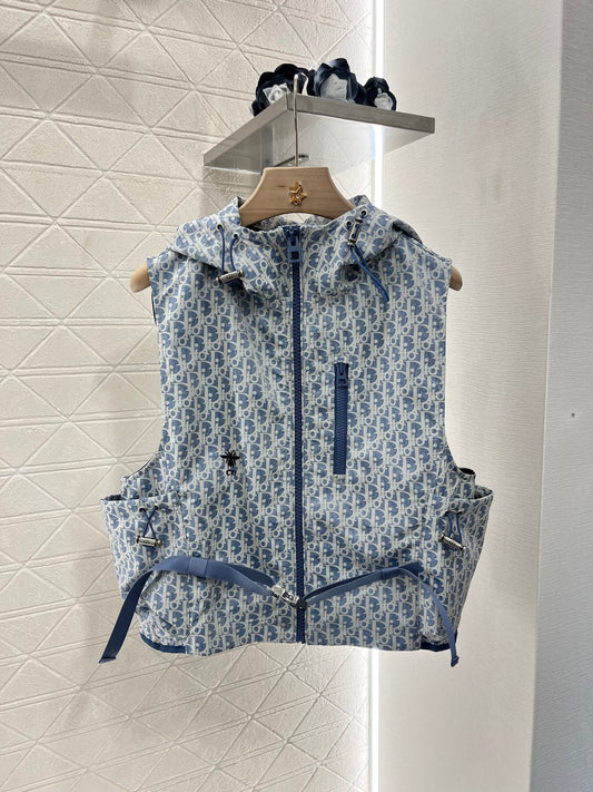 D*♥2025 new products are on sale Jacquard hooded assault vest set