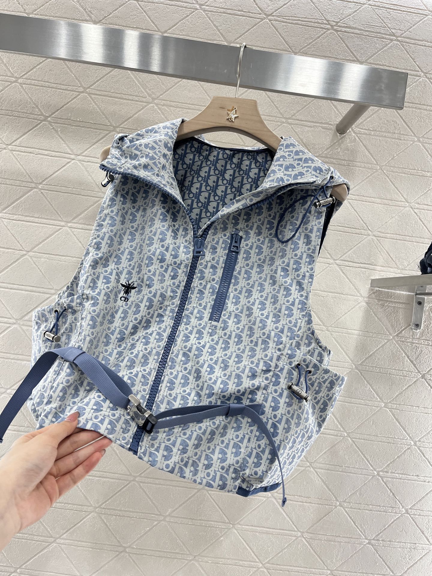 D*♥2025 new products are on sale Jacquard hooded assault vest set