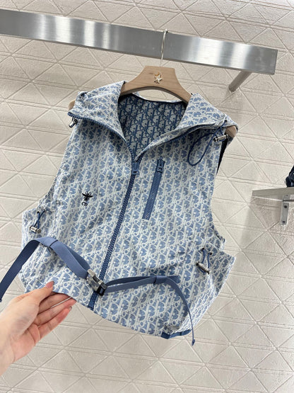 D*♥2025 new products are on sale Jacquard hooded assault vest set