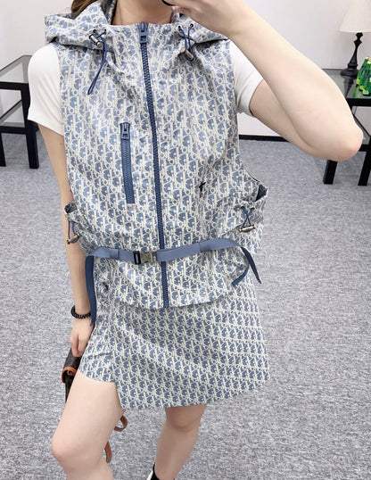 D*♥2025 new products are on sale Jacquard hooded assault vest set