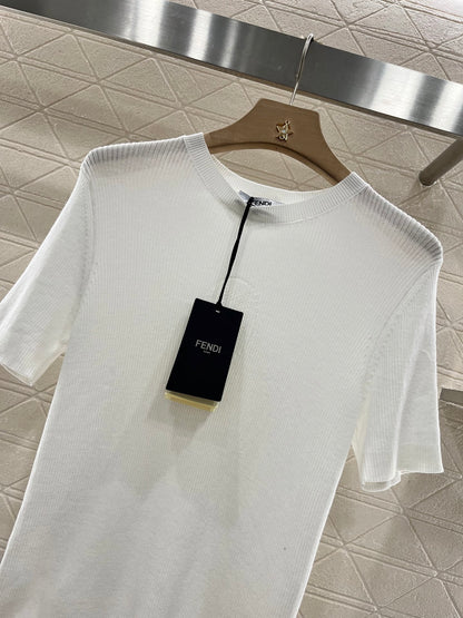 F*♥2025 new products are on sale Hollow letter knitted short sleeves
