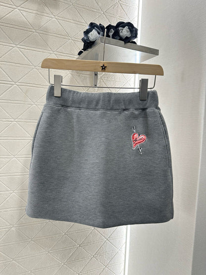 G*♥2025 new products are on sale Hooded drawstring sweatshirt and short skirt set