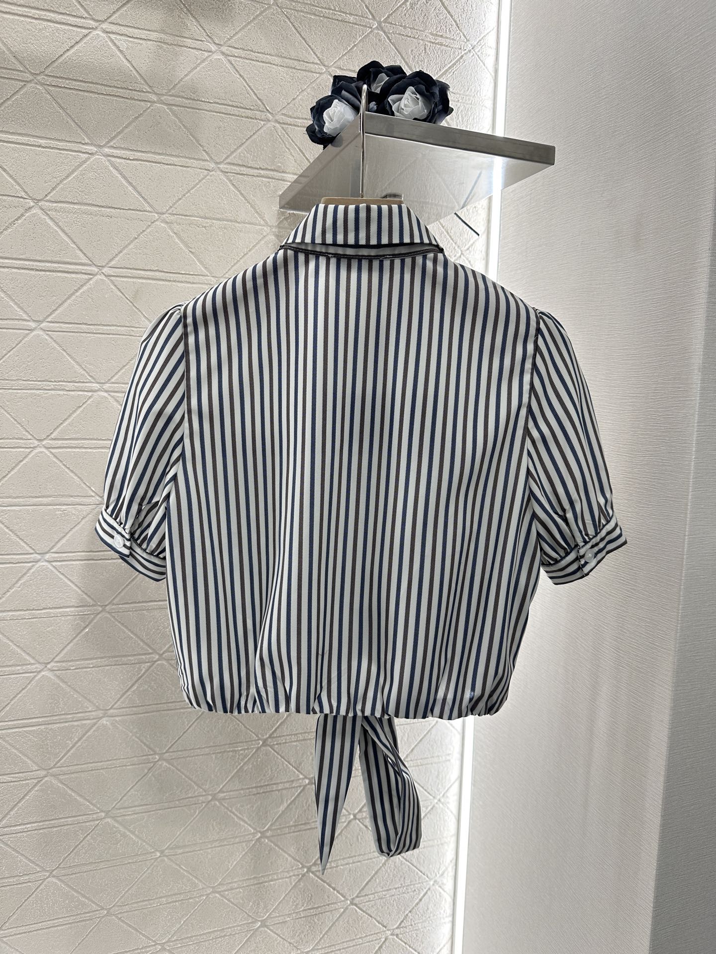 P*♥2025 new products Striped short-sleeved shirt and trousers set
