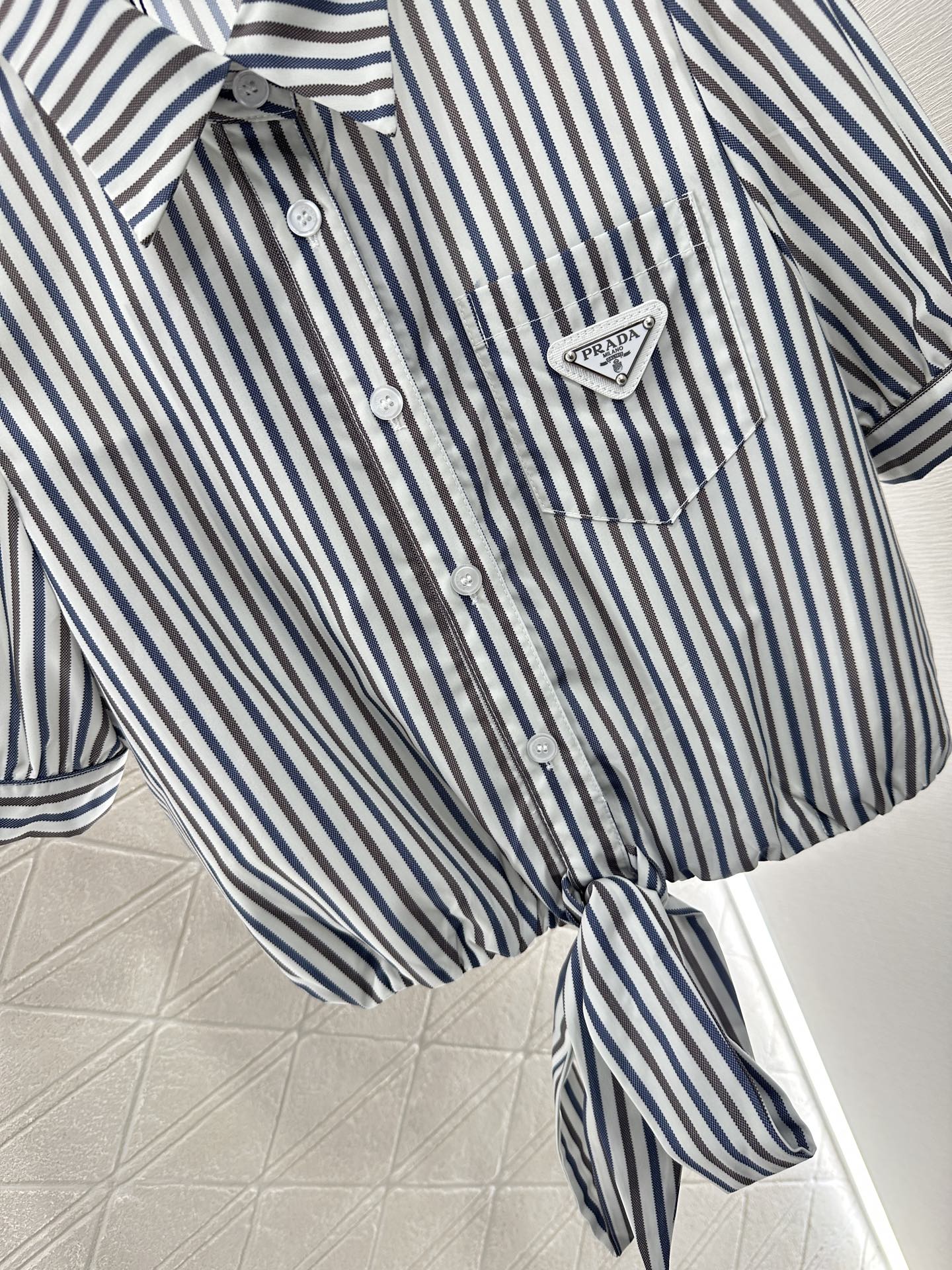 P*♥2025 new products Striped short-sleeved shirt and trousers set