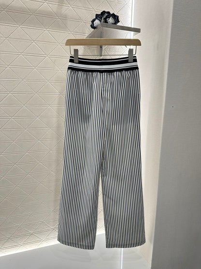 P*♥2025 new products Striped short-sleeved shirt and trousers set