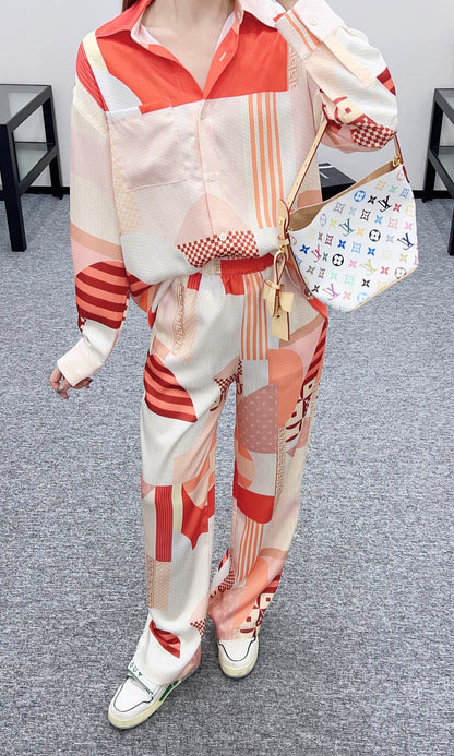 F*♥2025 new products are on sale Printed shirt and trousers set